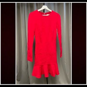 Nicole Miller Artelier Red Long Sleeve Dress